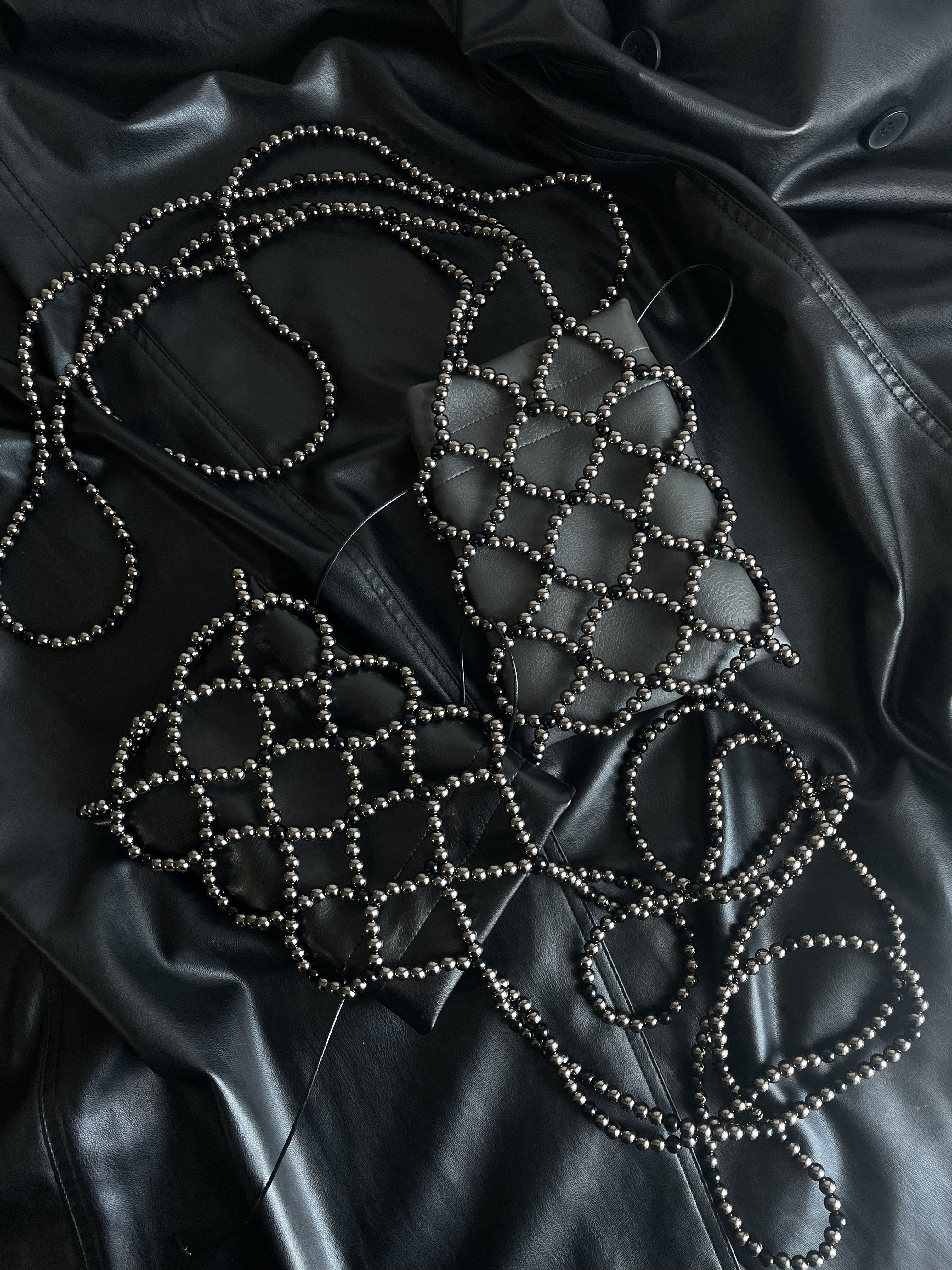 PHONE-bag silver pearl
