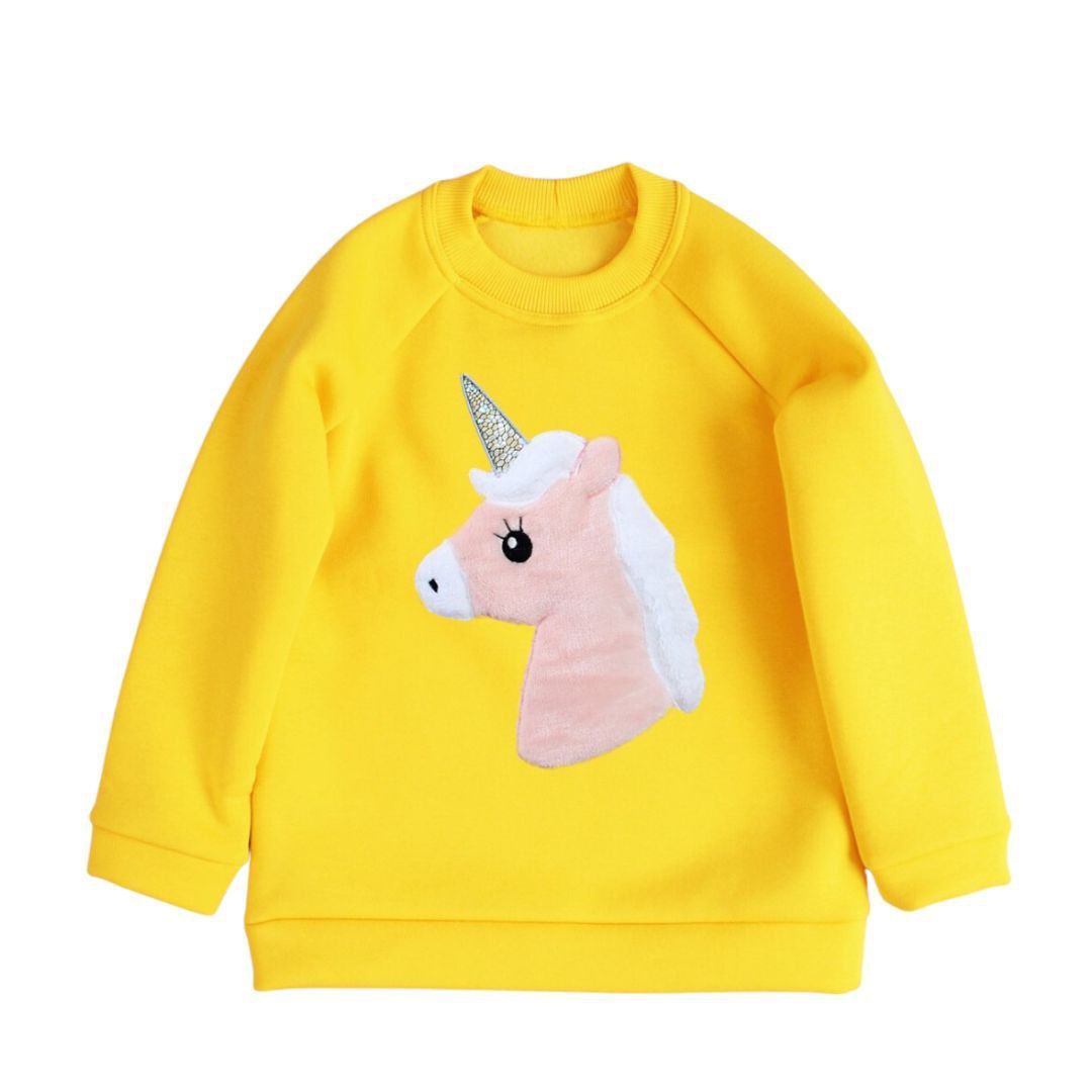 Дитячий світшот з аплікацією єдинорога