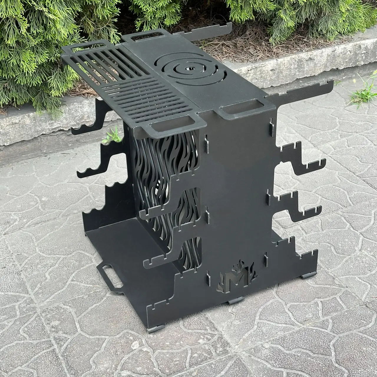 Вертикальний мангал Медея на 6 шампурів 3мм