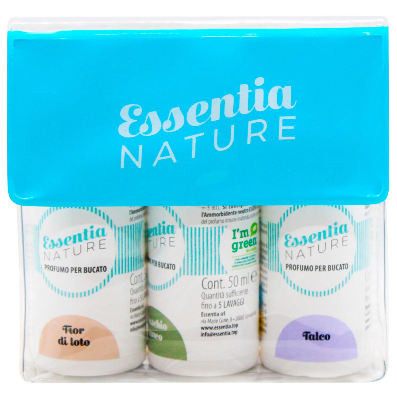 Набір засобів для ароматизації білизни Essentia Nature 3×50 мл: White Musk, Talc, Lotus, 1 упаковка