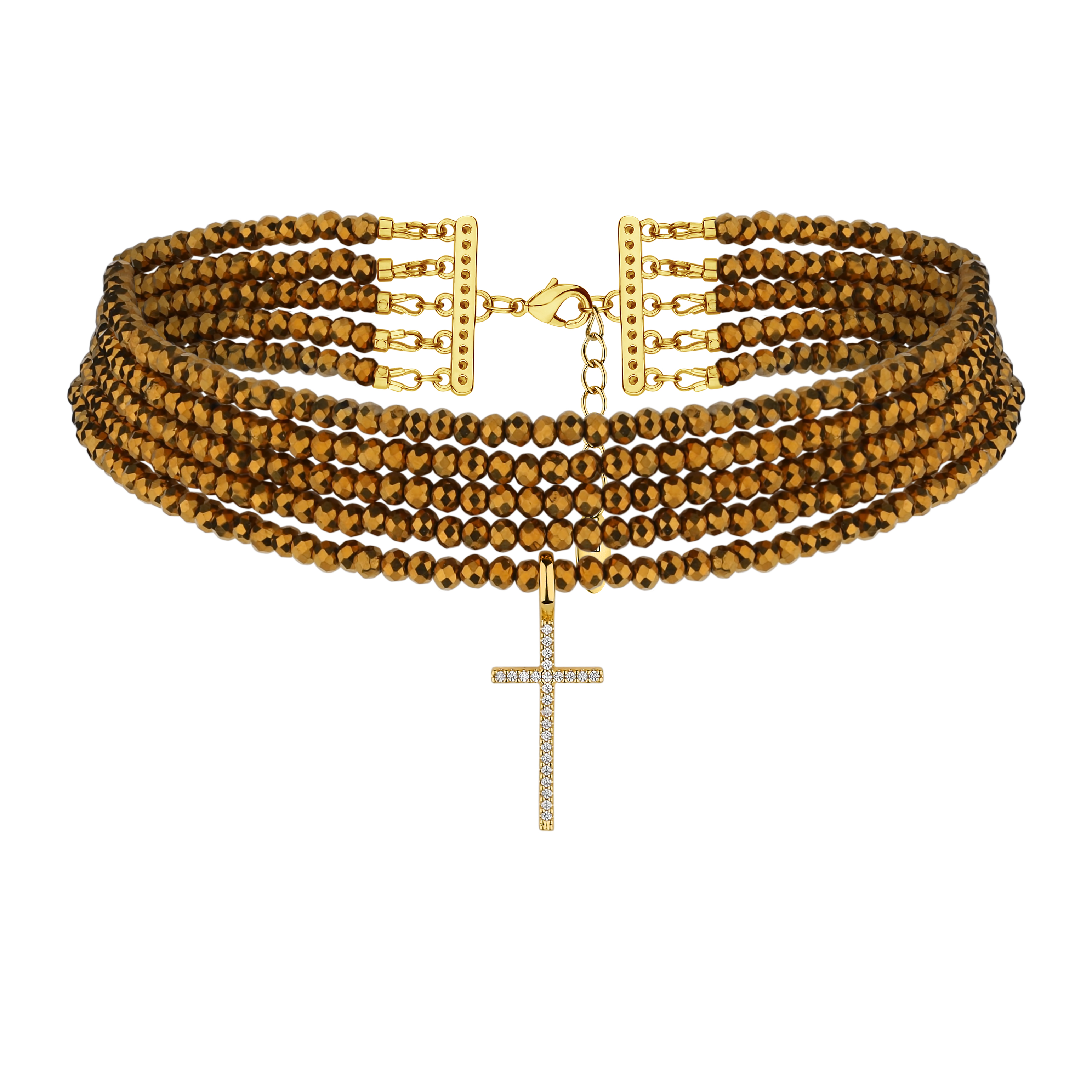 Disco cross gold