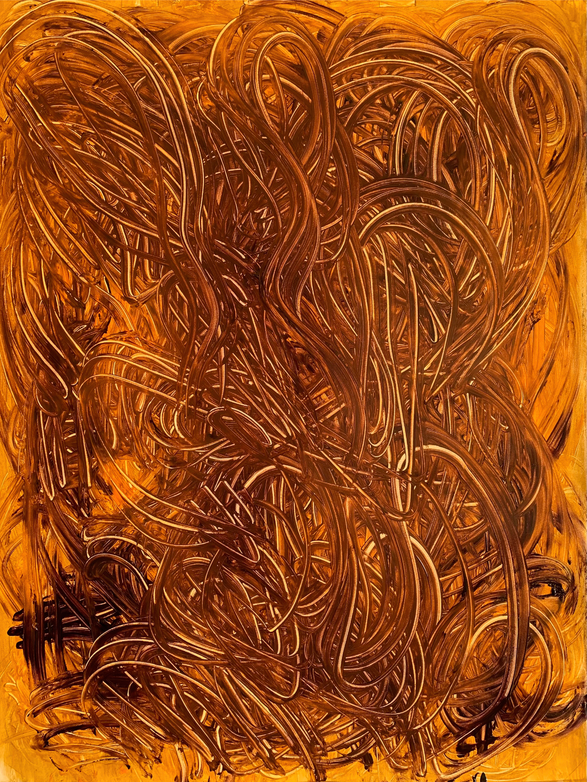 Untitled Raw Sienna, 2022, Oil on canvas, 106*79 cm