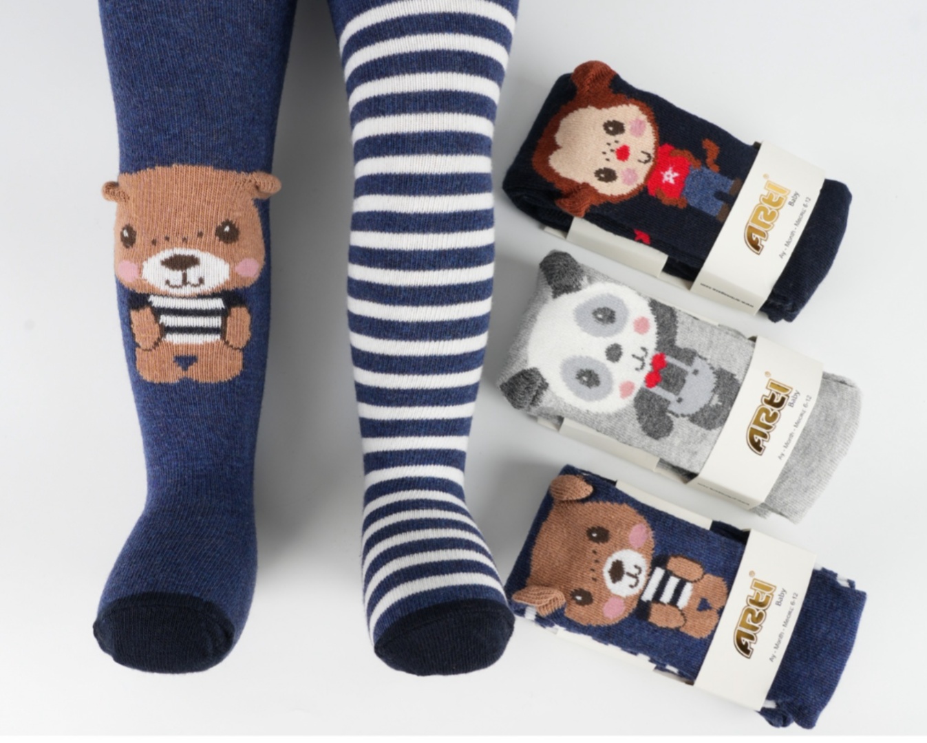 Дитячі демісезонні колготи для хлопчика тваринки