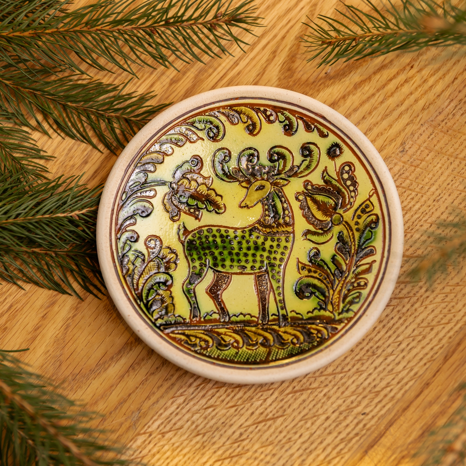 Тарілочка на стіну "Олень", 13,5 см