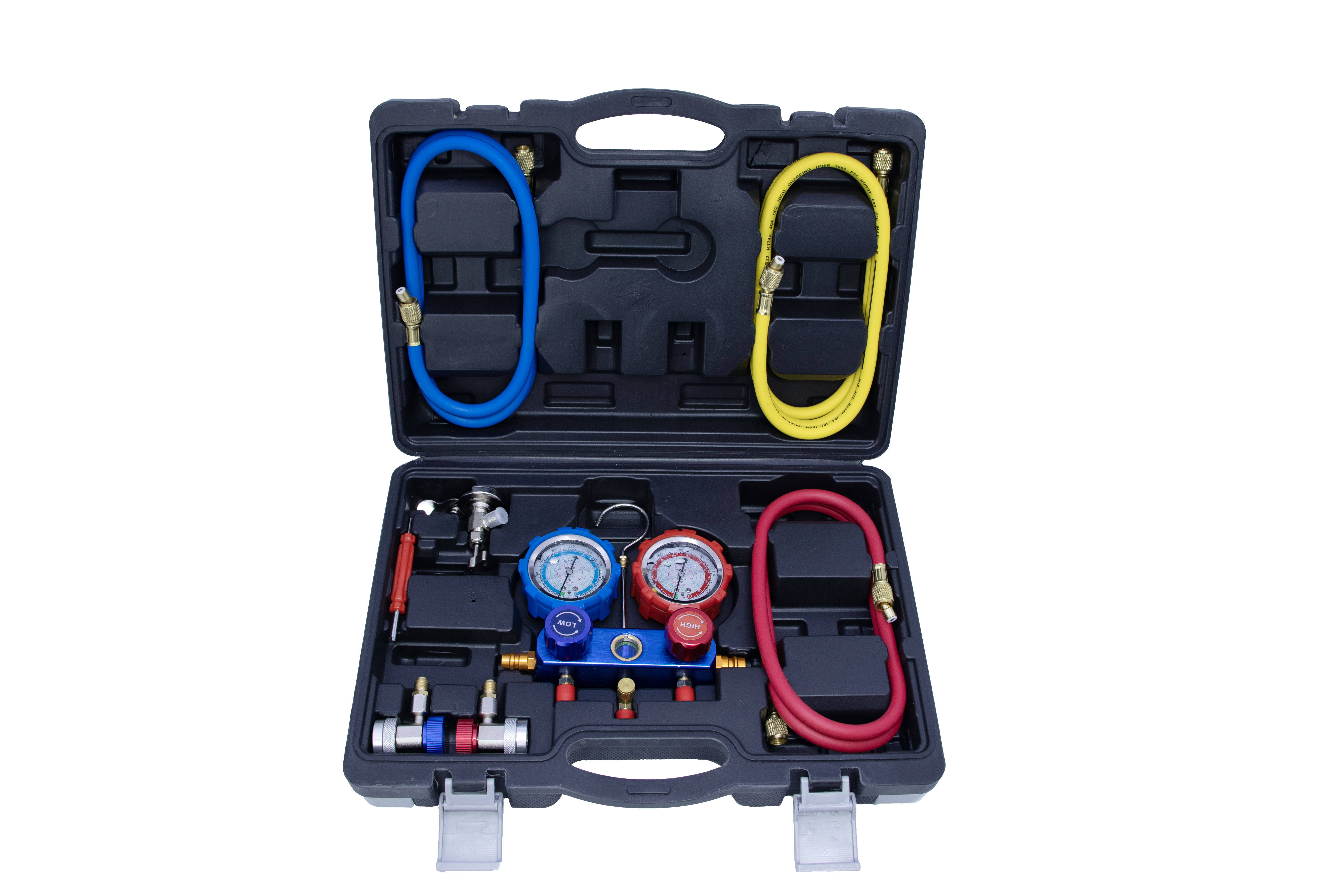 YS 028 Манометричний 2-x вентильний колектор вібростійкий R410а / R22 / R134 / R404а