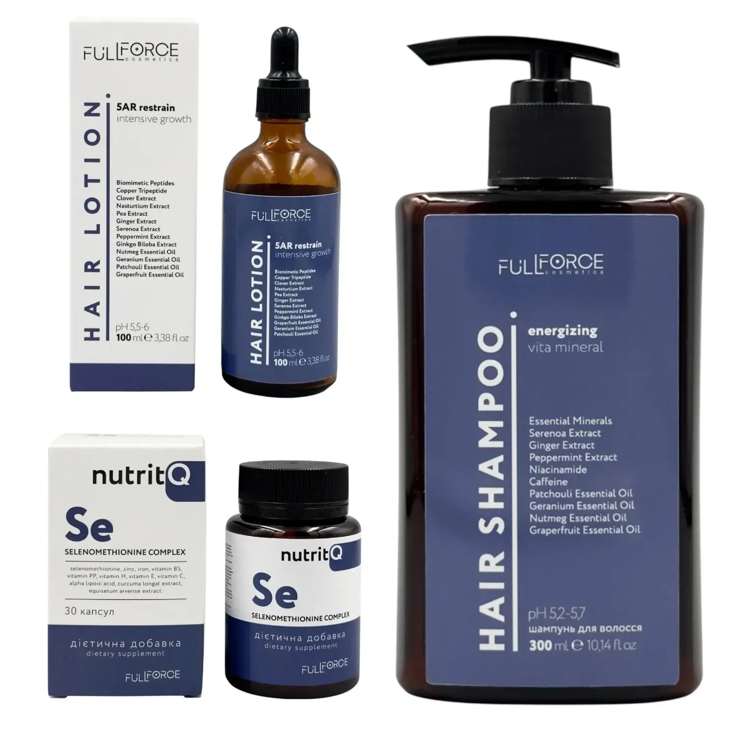 Трихологічний комплекс для інтенсивного росту та зміцнення волосся при АГА