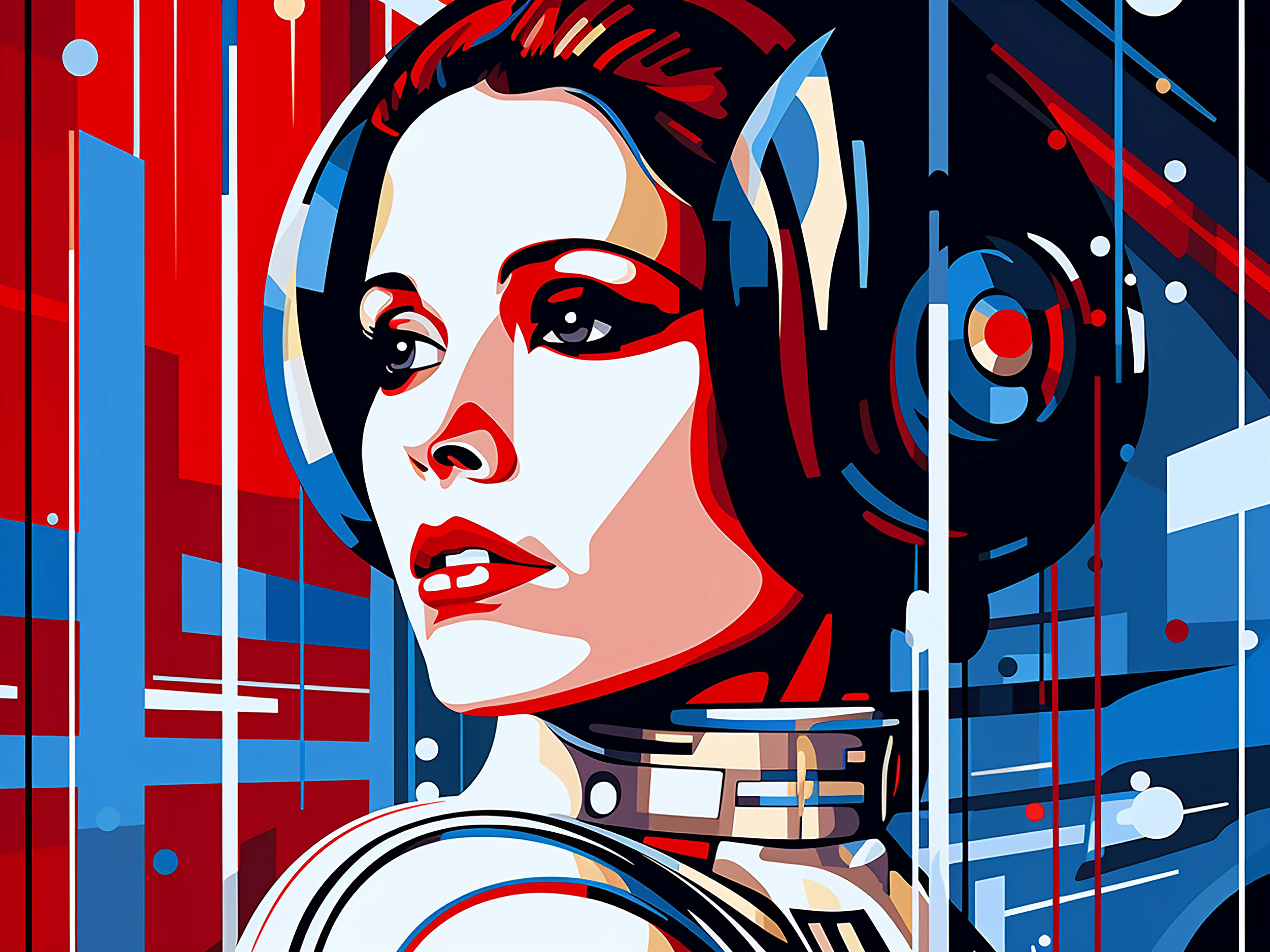 Princess Leia II, 60x80 cm, original acrylic painting on canvas