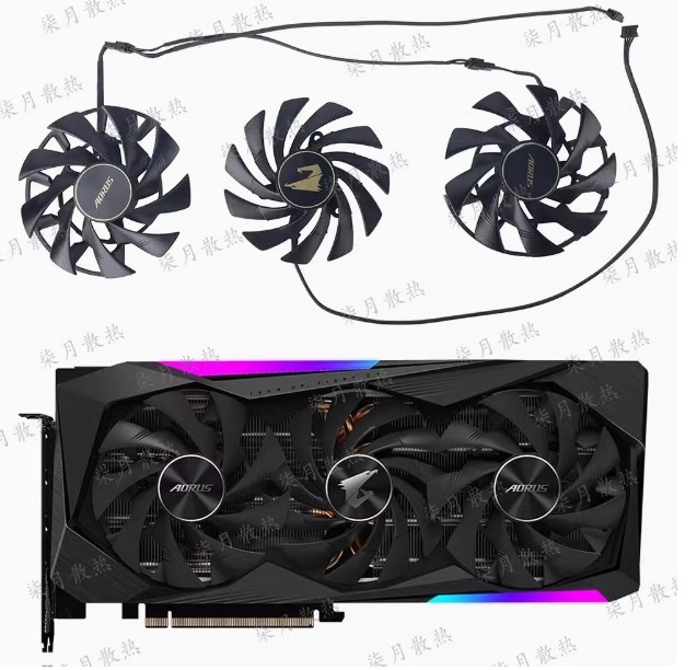 Вентилятор охолодження відеокарти Gigabyte AORUS RTX3060Ti RTX3070 PLD10015B12H