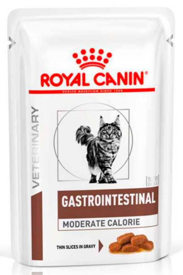 Роял Канін консерва д/котів GASTROINTESTINAL MODERATE CALORIE CAT(шматочки у соусі) 0.85г.