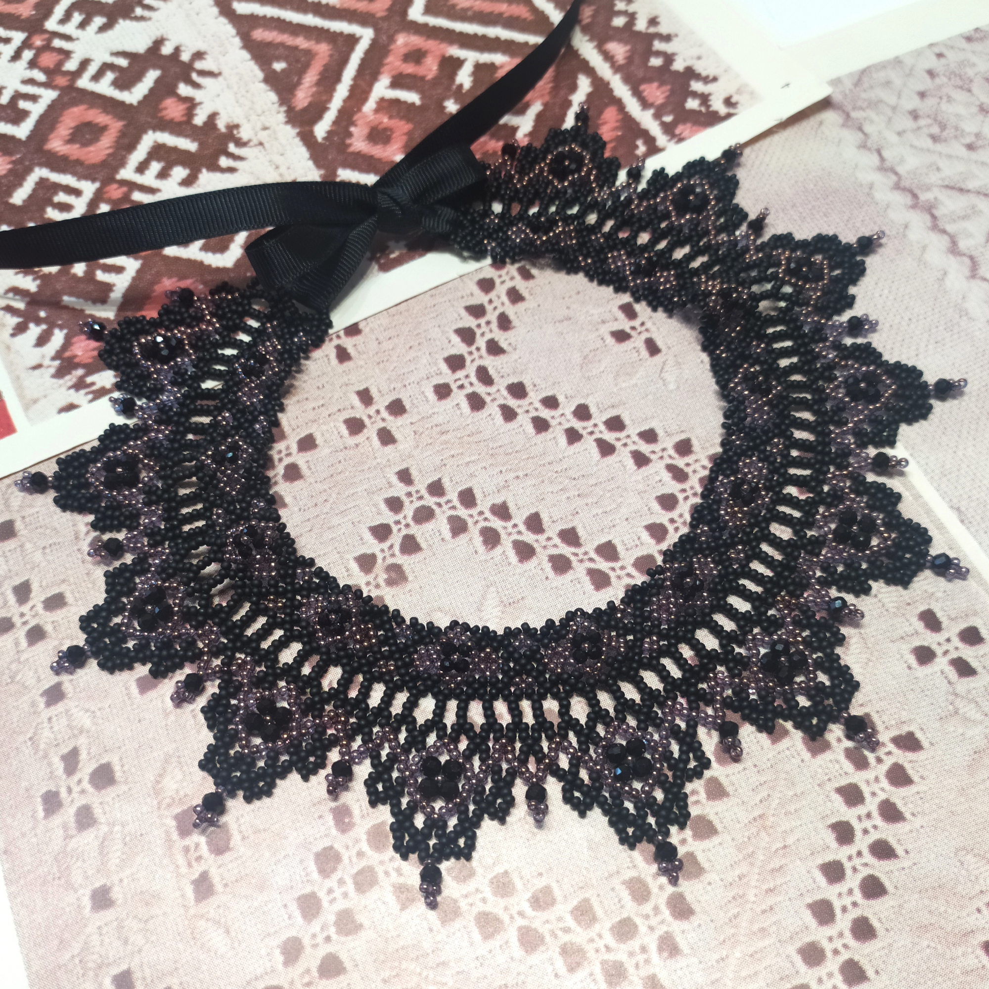 Силянка "Мереживна" матово-чорна