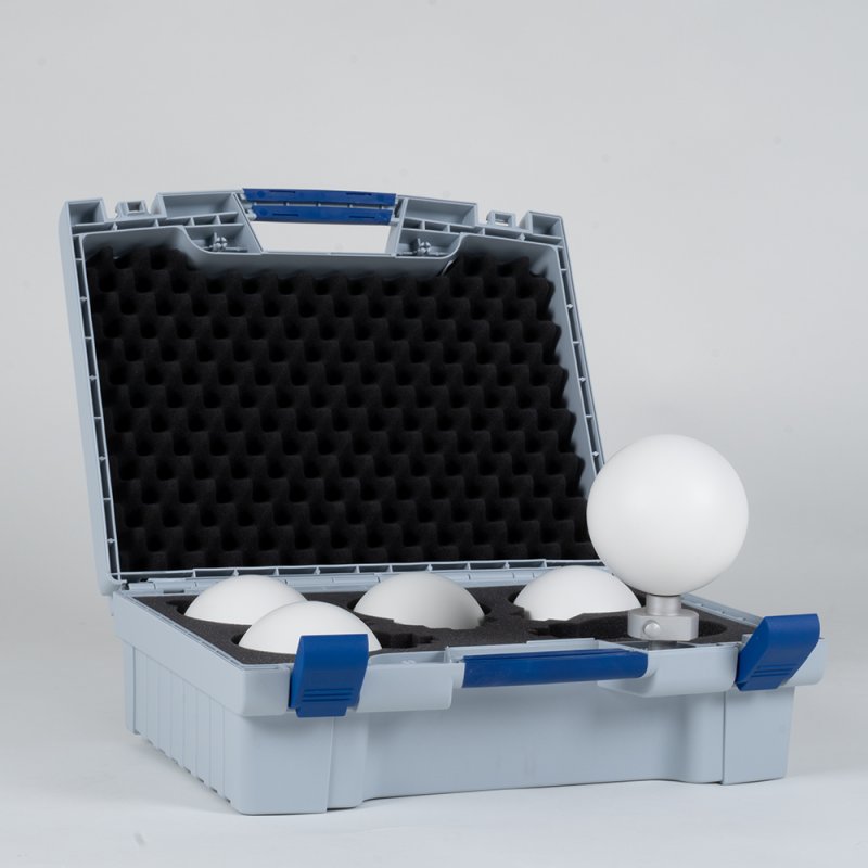 Set consisting of 5 laser scanner reference spheres Ø100mm with Leica spigot