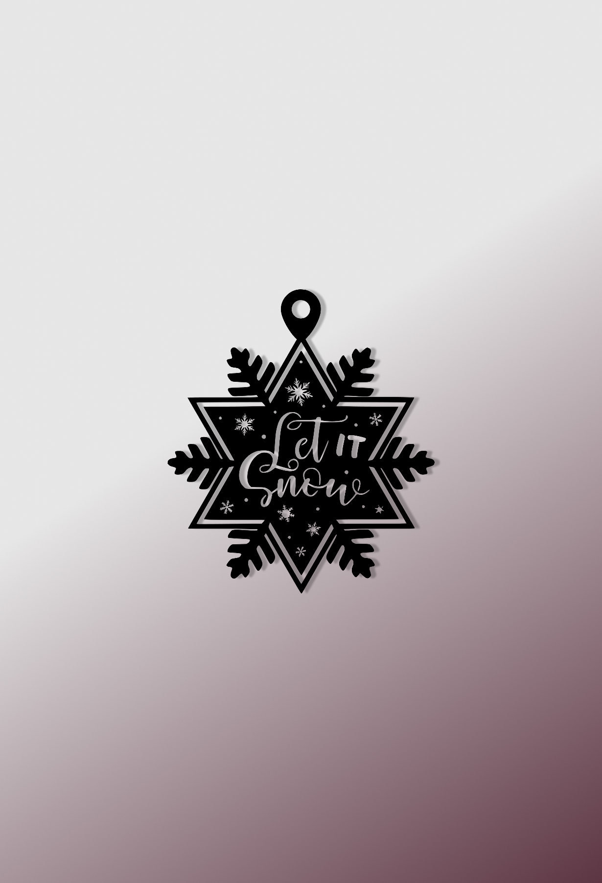 Металева прикраса “Let It Snow”