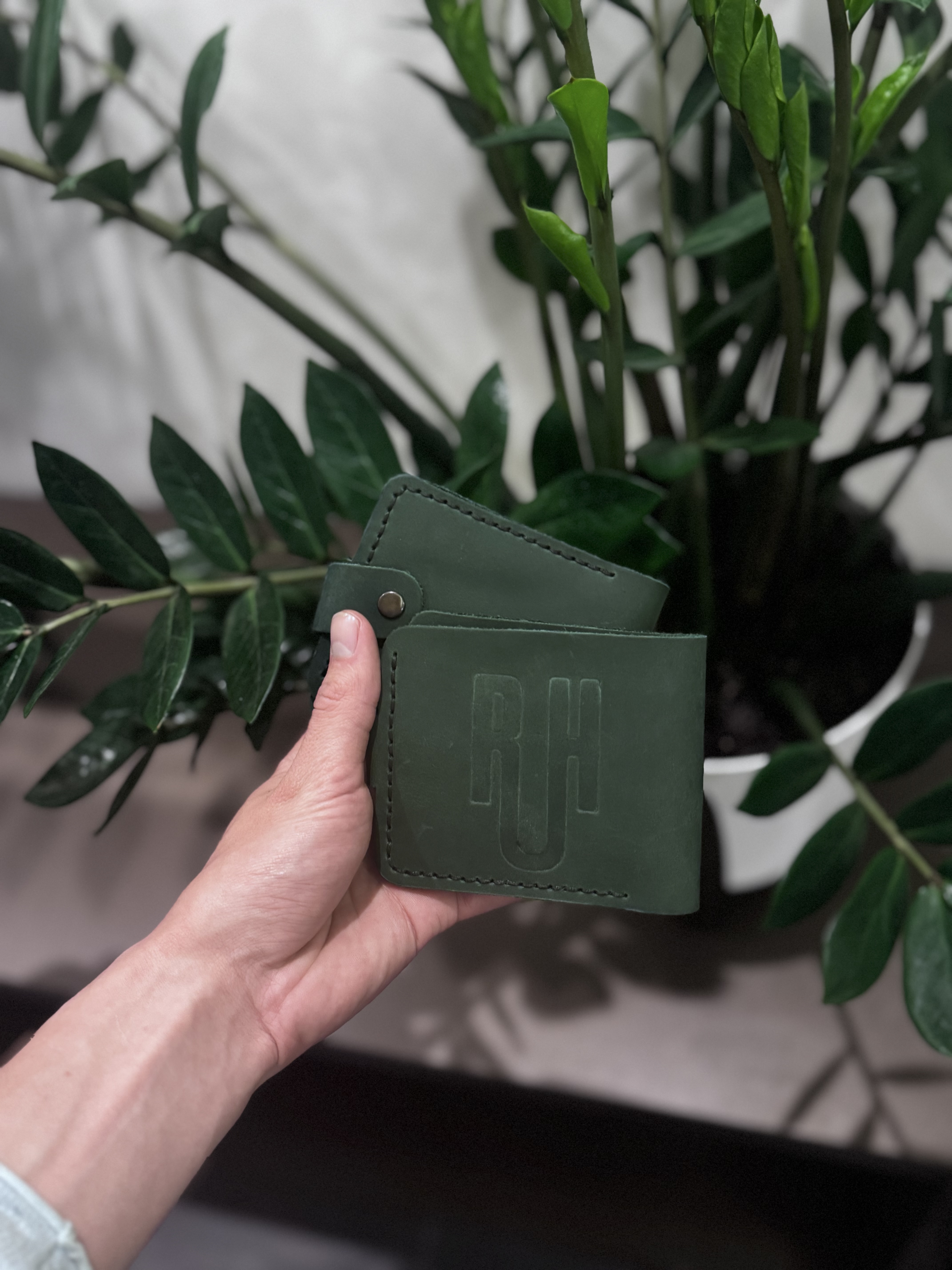 Full green money holder