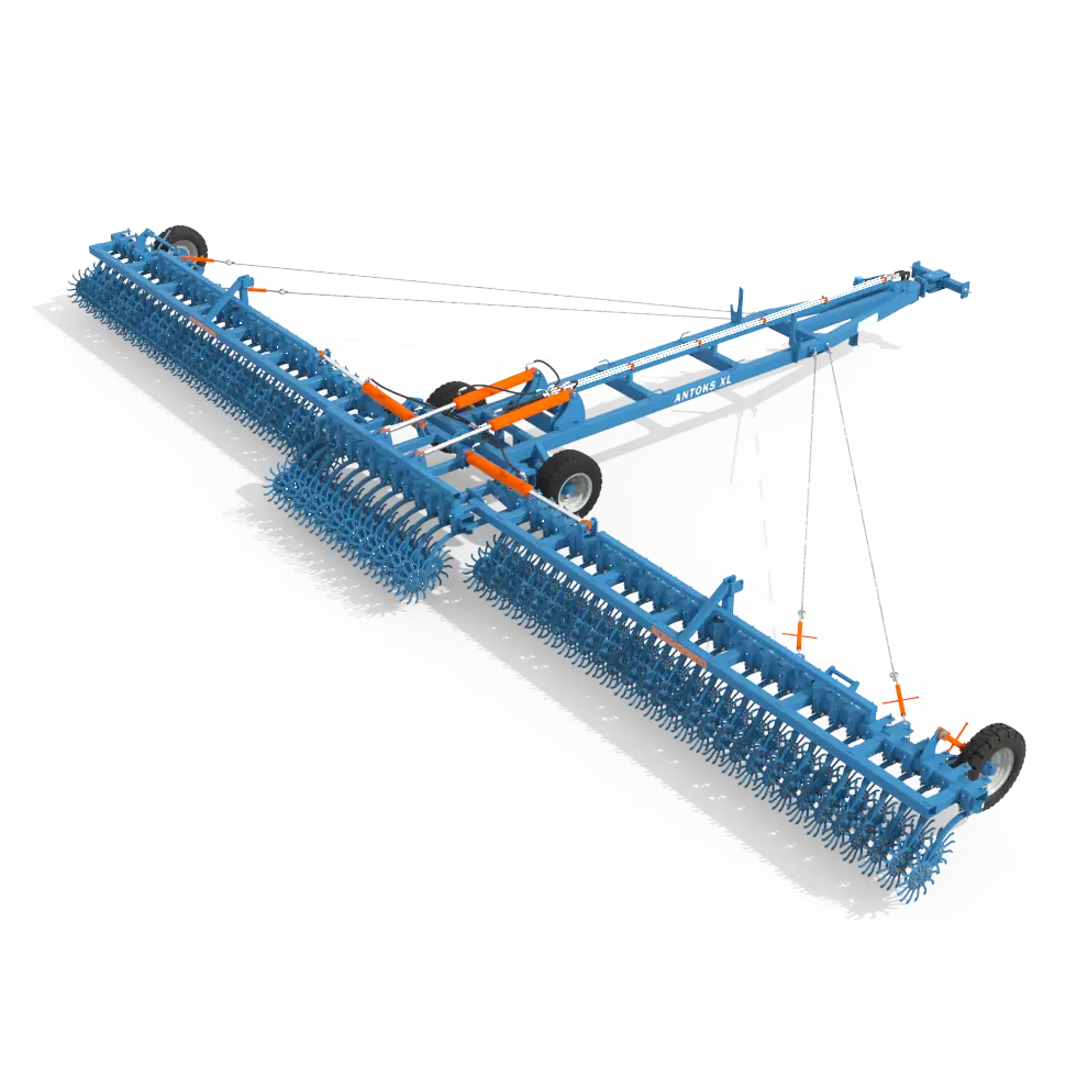 Борона ротаційна БР-14 ANTOKS Трансформер ( 3в1 крила по 6 метрів,+навіски на крилах та опорні колеса)