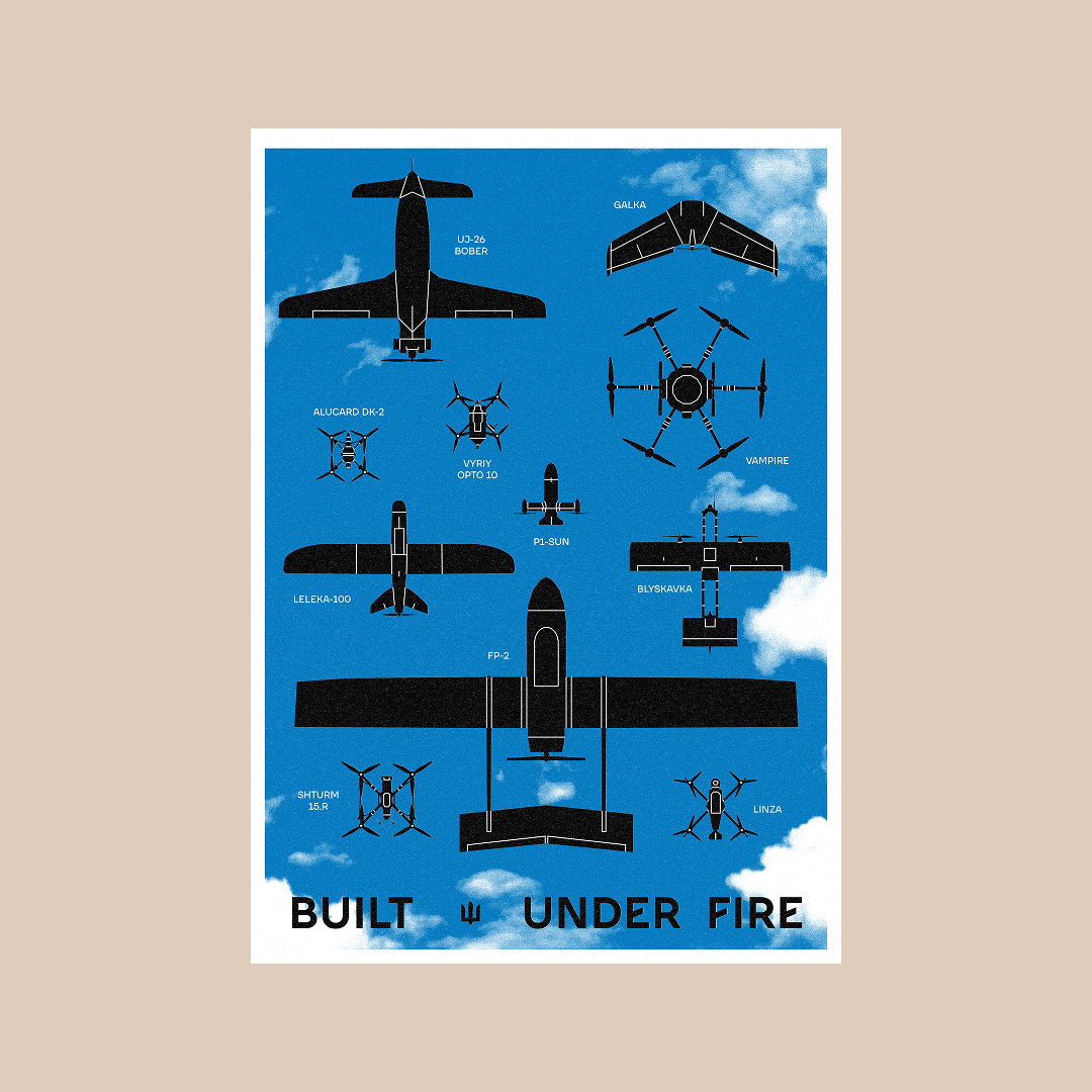 Built Under Fire Poster (Blue)
