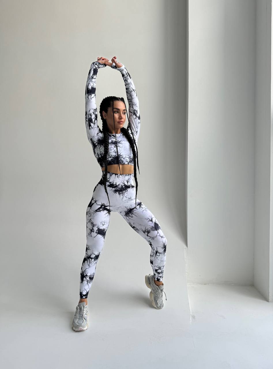 Комплект Ундіс мармуровий рашгарт та Лосини із PUSH-UP