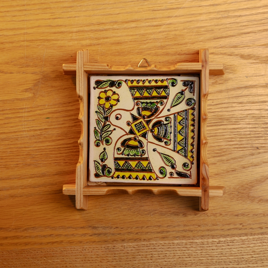 Плиточка в рамці "Голубка", 15*15 см