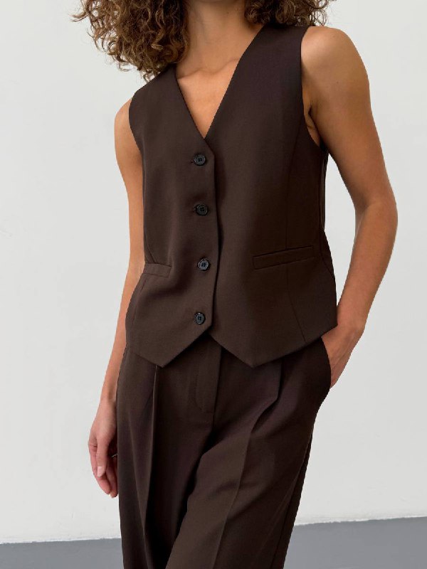 Жилет вкорочений на ґудзиках