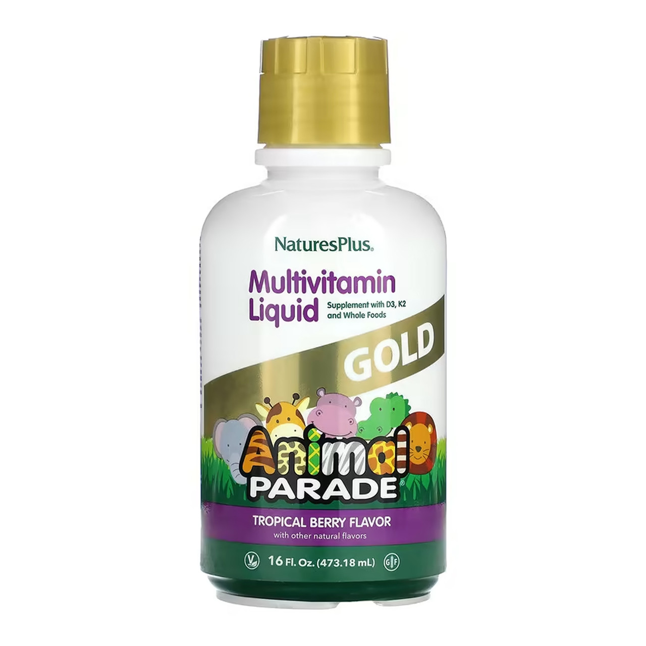 Animal Parade Gold Multivitamin Liquid - 473.18 ml Tropical Berry