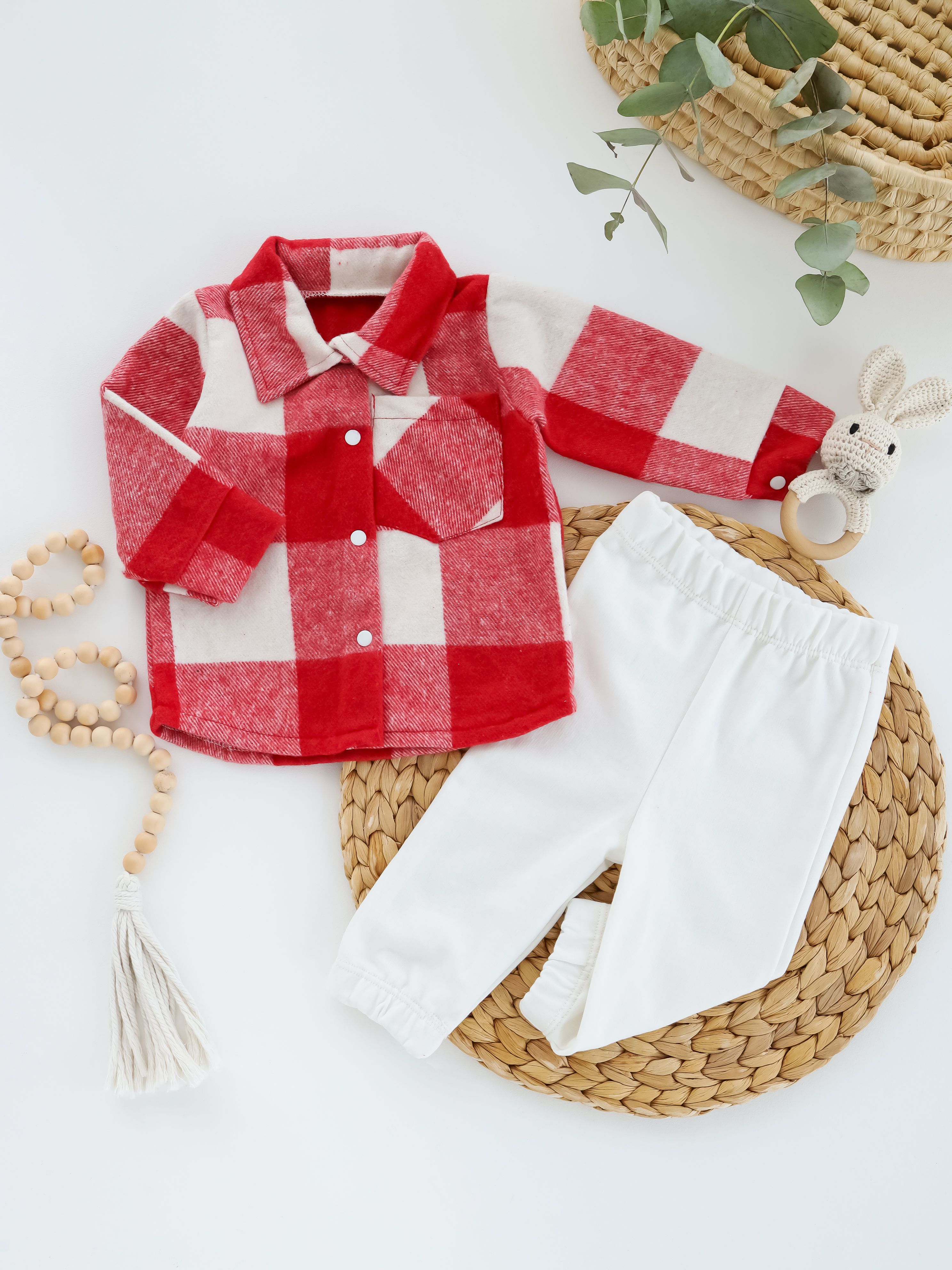 Комплект для новорождённого из байки и флиса 62,68,74 см