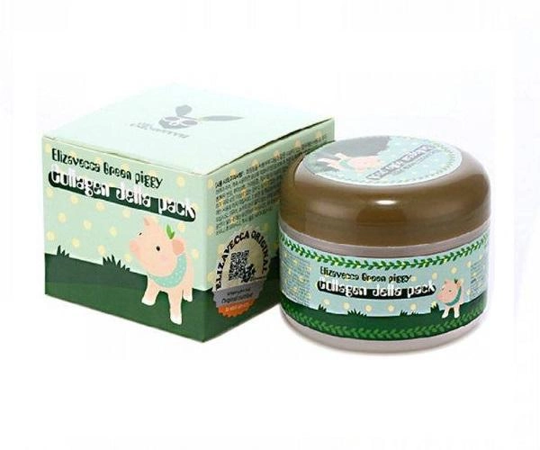 Elizavecca Green Piggy Collagen Jella Pack - легка тонізуюча і зволожуюча маска з колагеном