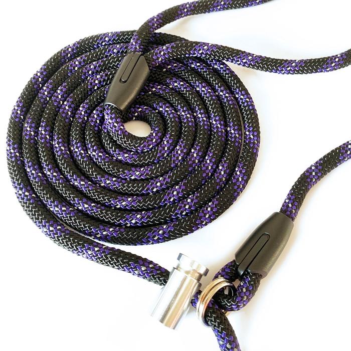 Повідець контролер Dog Walking CONTROL LEASH для вигулу та дресирування собак 9 мм 3 м лаванда зі світловідбивачем