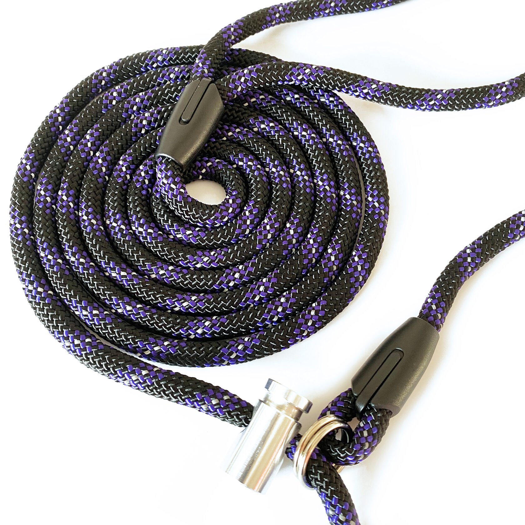 Повідець контролер Dog Walking CONTROL LEASH для вигулу та дресирування собак 9 мм 3 м лаванда зі світловідбивачем