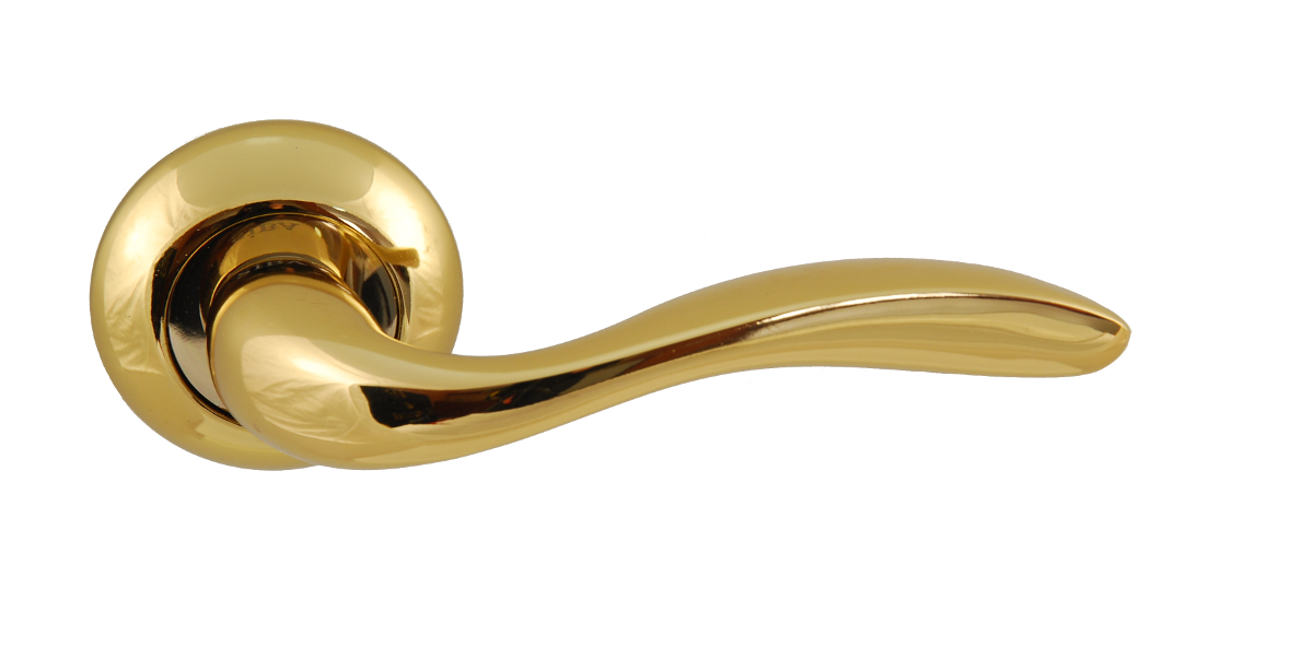 Ручка дверна SIBA Venice золота на розетці R02