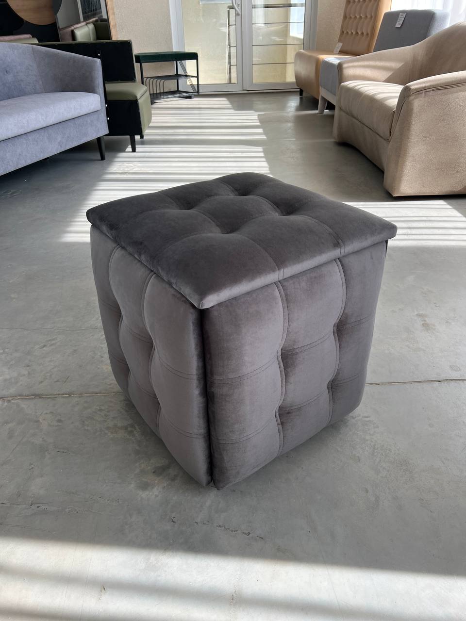 Пуф 5 в 1 чорний метал S44