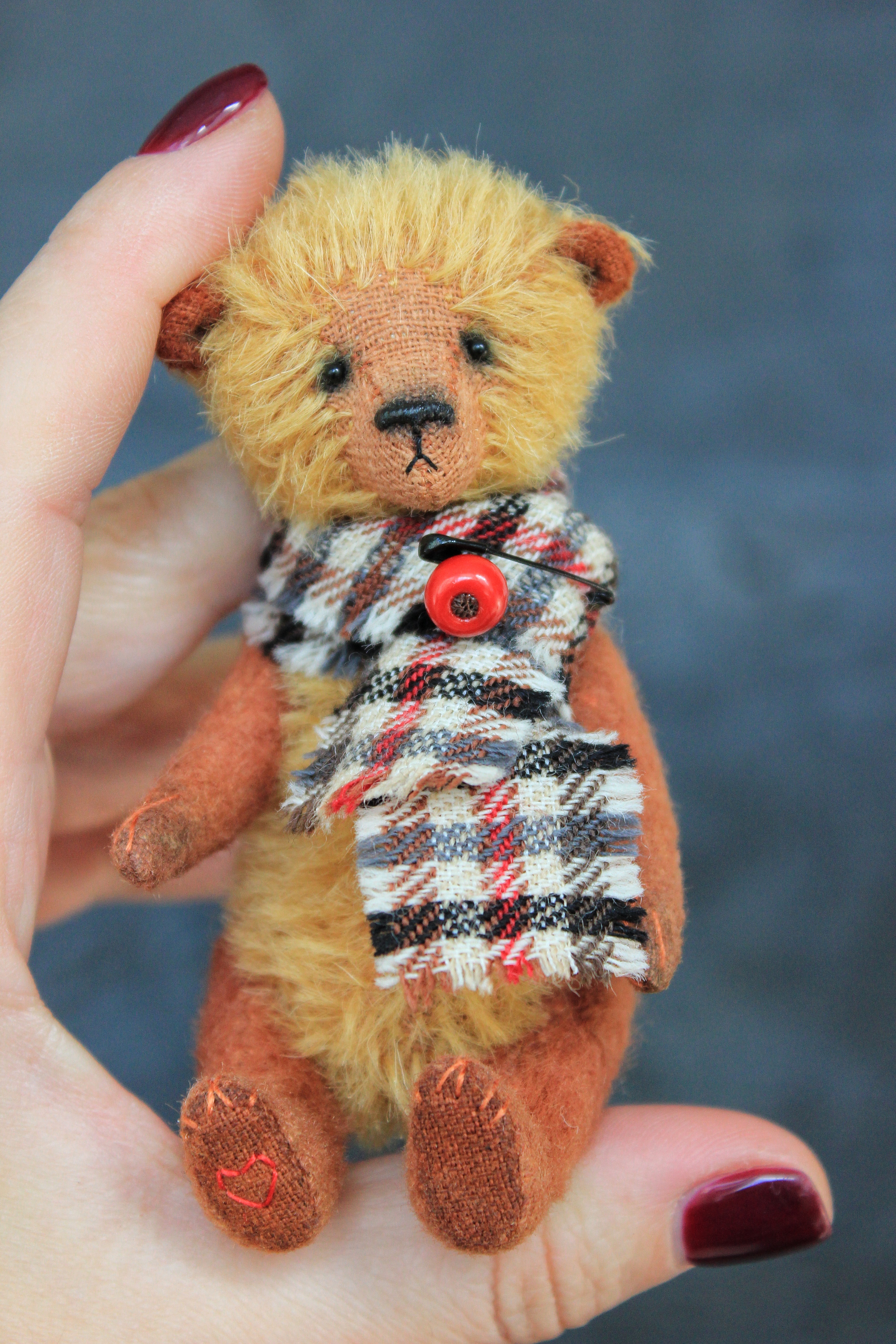 Викрійка "Мініатюрний тедді ведмедик, 11.5 см"