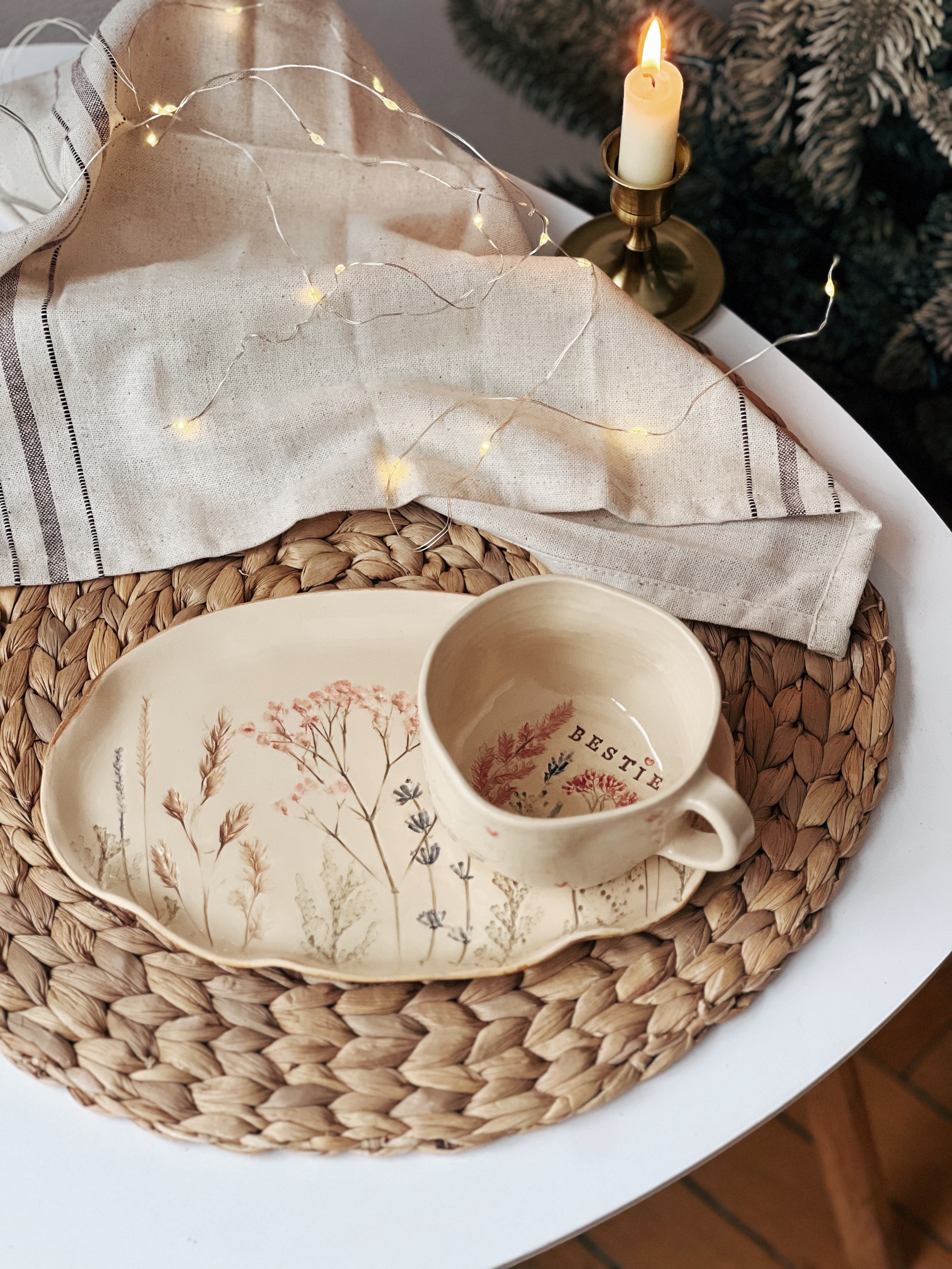 Набір для кращої подружки овальне блюдо та горнятко 280 мл