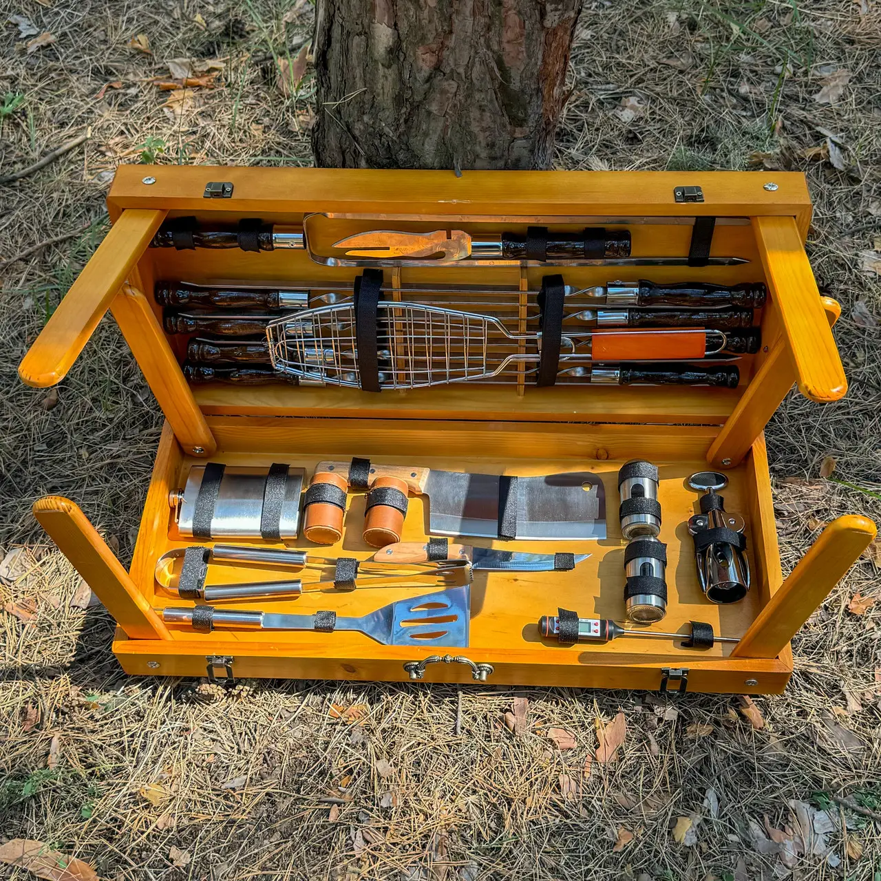 Подарунковий набір Майстер Гриль кейс-столик світлий