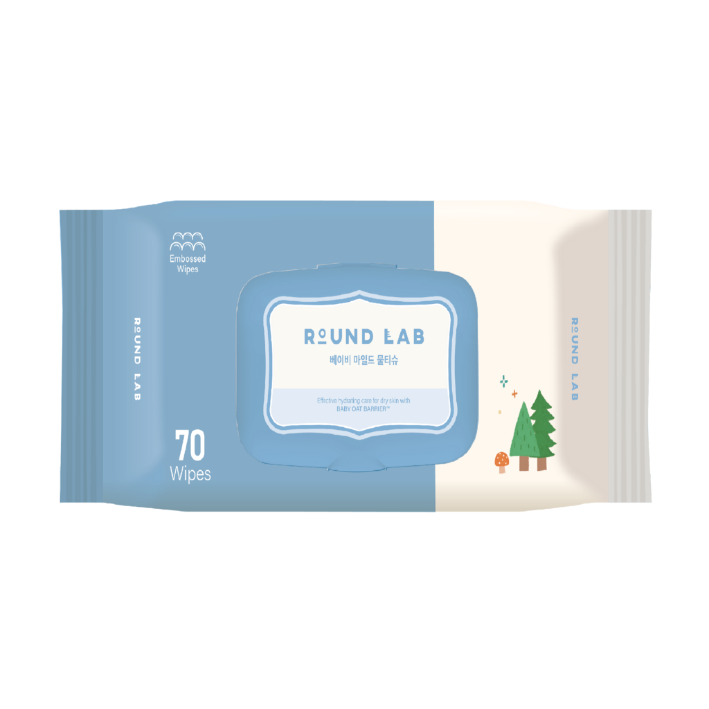Дитячі очищувальні серветки ROUND LAB Baby Mild Wet Wipes, 70 шт