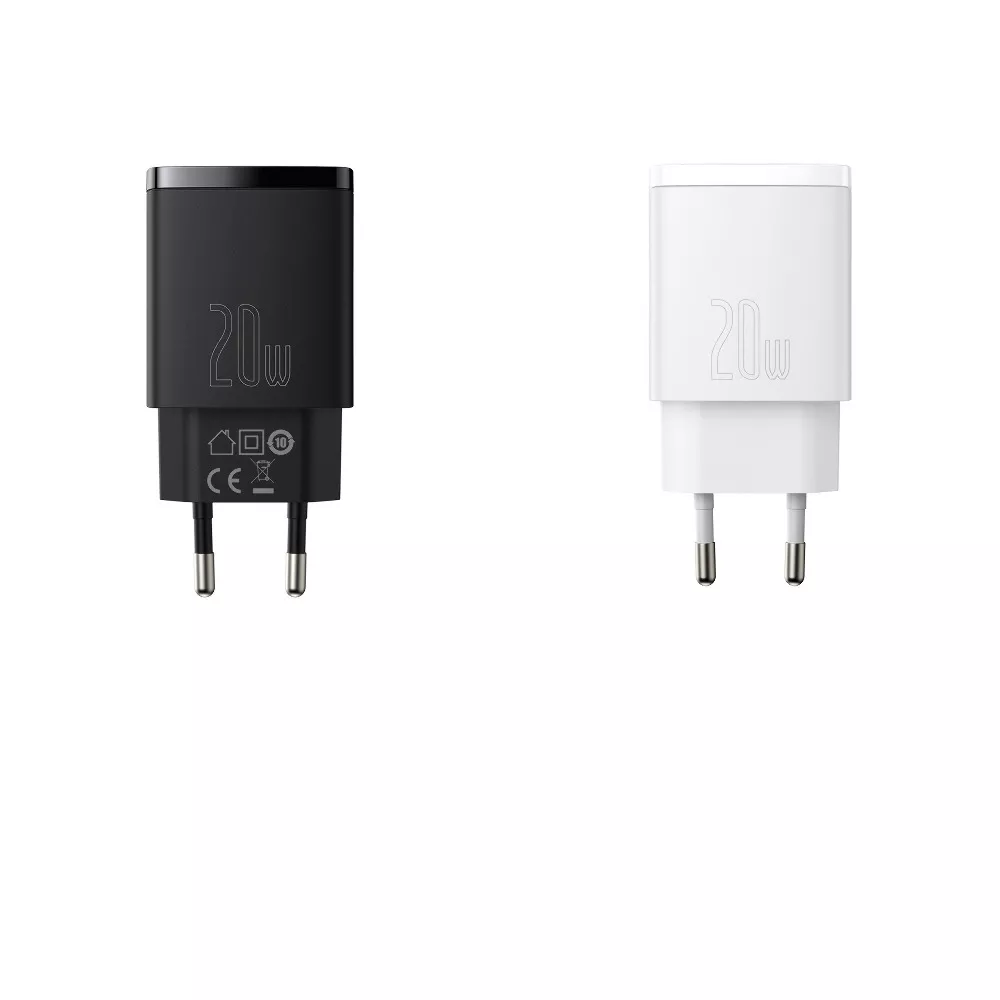 МЗП Baseus Compact Quick Charger 20W QC+ PD (1Type-C + 1USB)