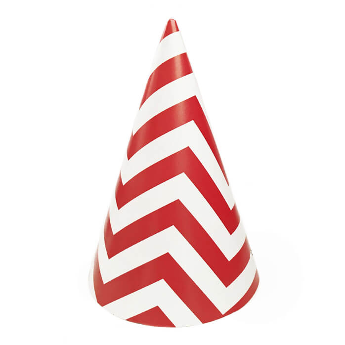 Білі ковпачки в червоний шеврон