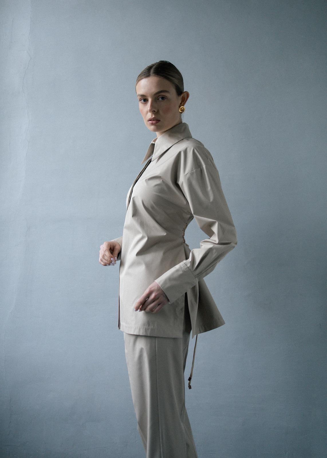 Set Made of Smooth Raincoat Fabric: Shirt