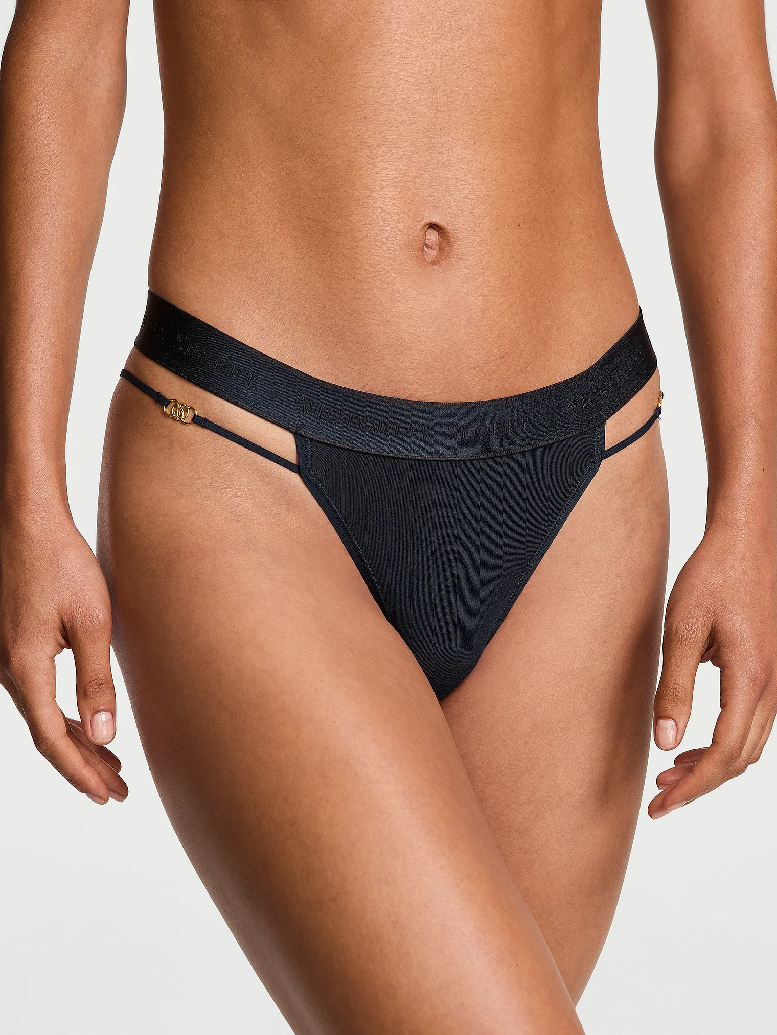 Трусики Victoria's Secret Logo Cotton Thong Panty