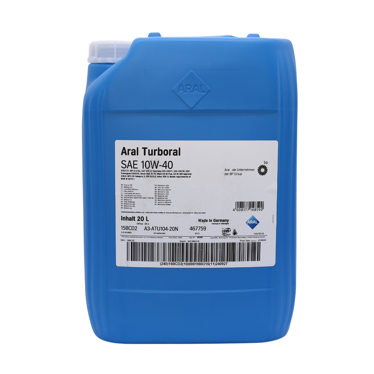 Олива моторна Aral Turboral 10W-40 20L