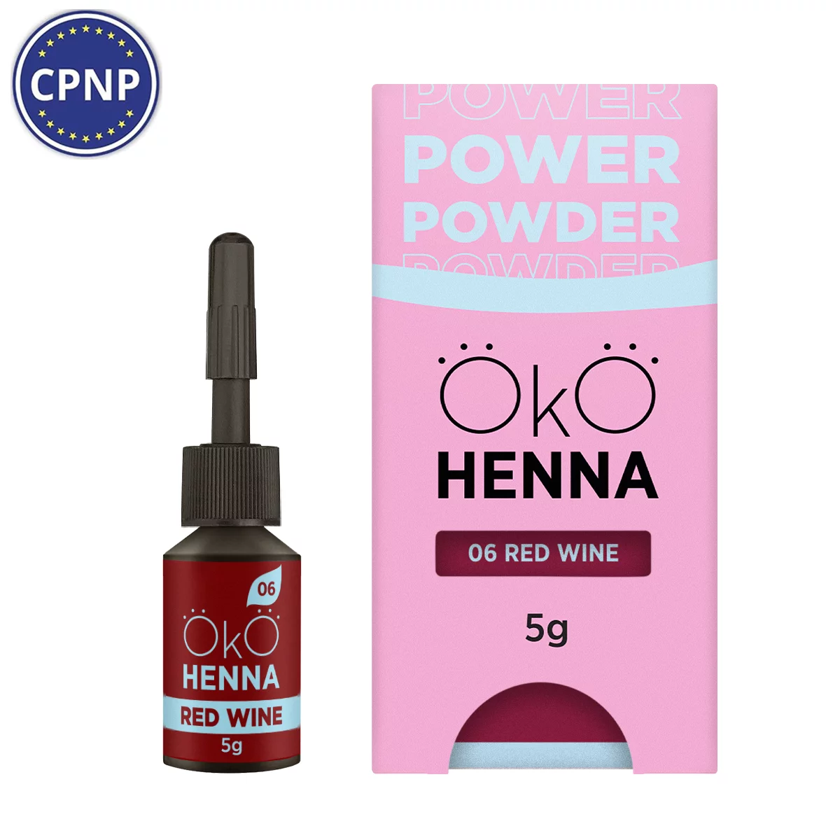 Къна за вежди OKO Power Powder, 06 Red Wine, 5g