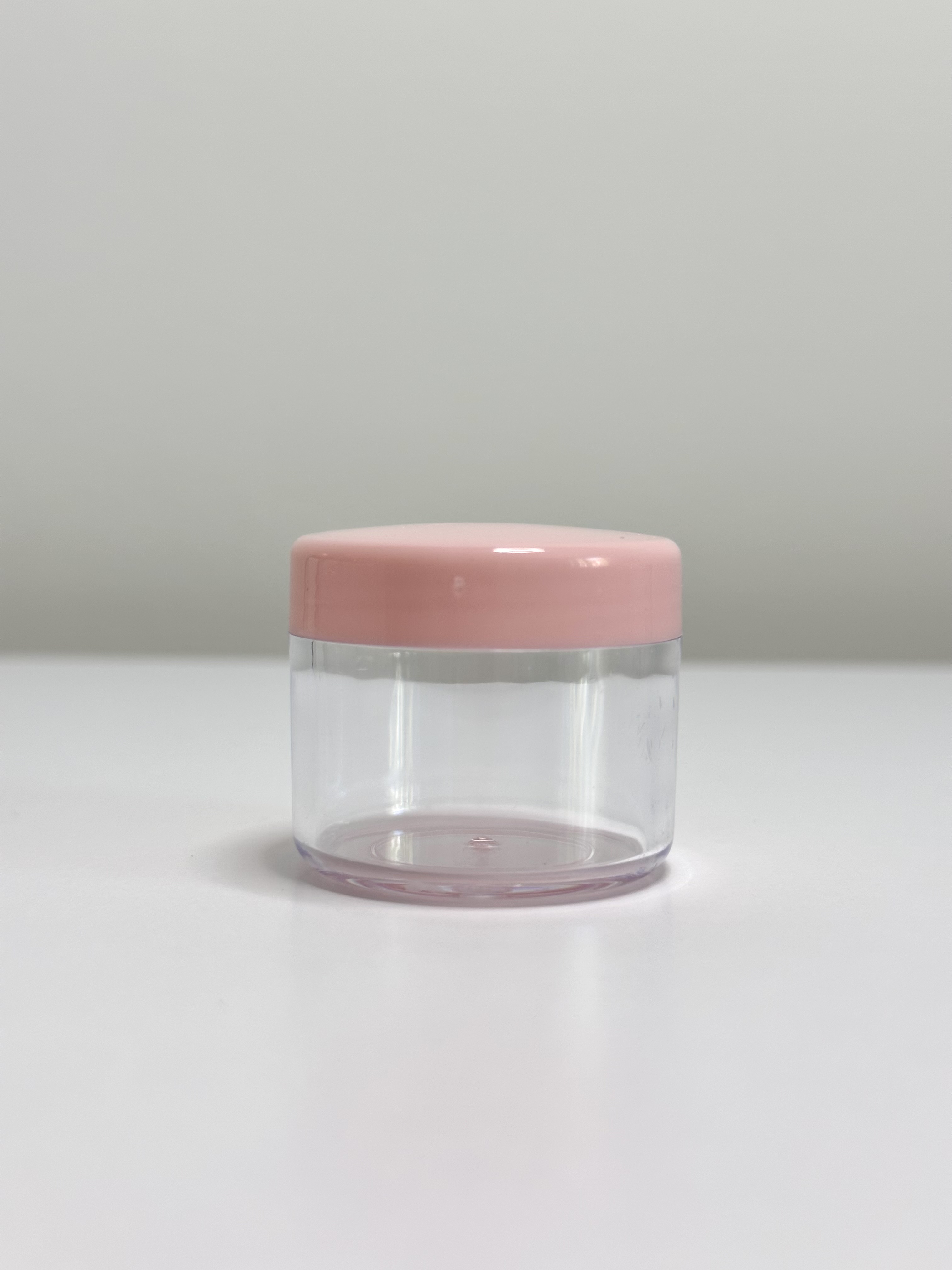 Баночка косметична 20 мл пластикова (рожева кришка)