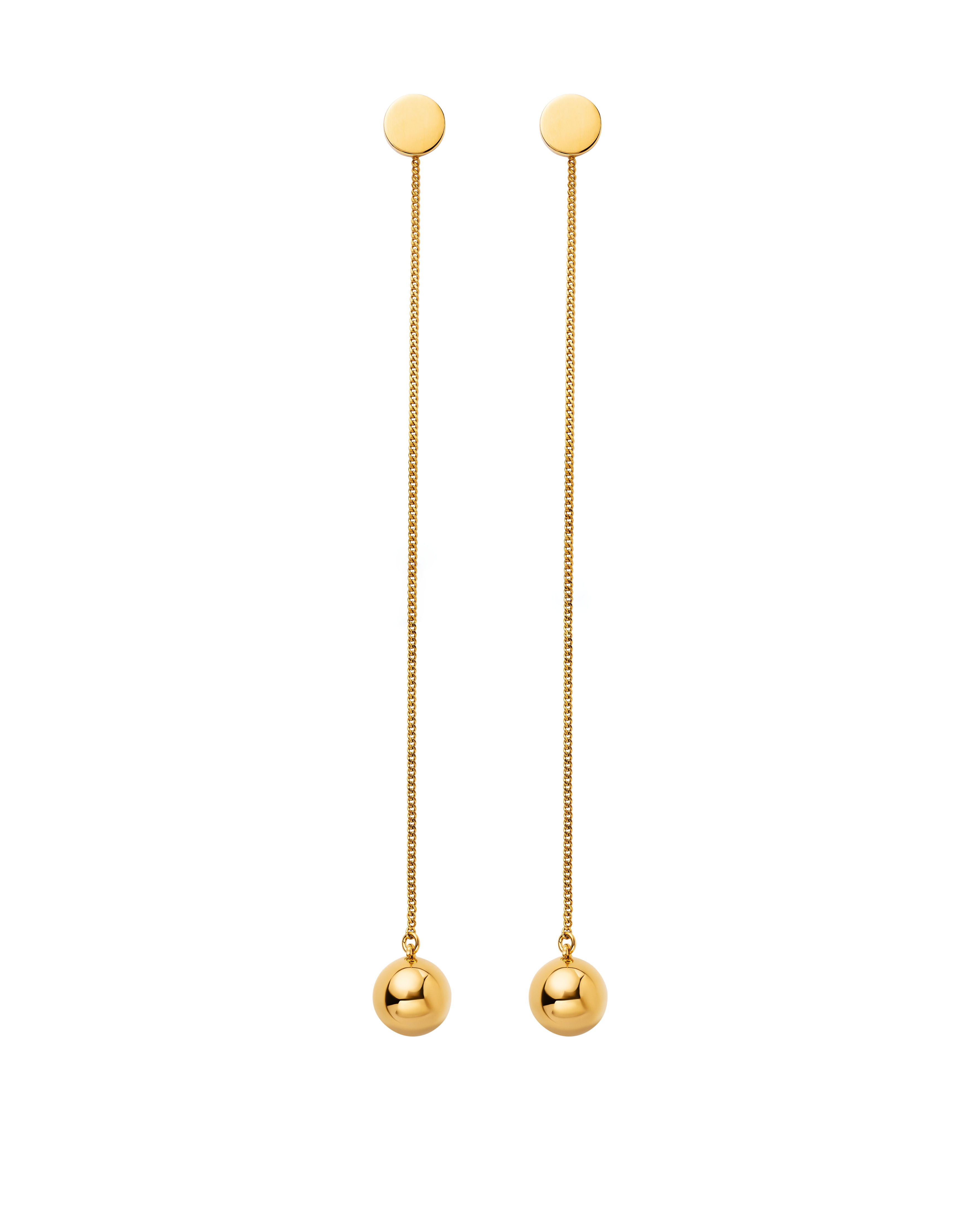 Earrings braking balls gold plated