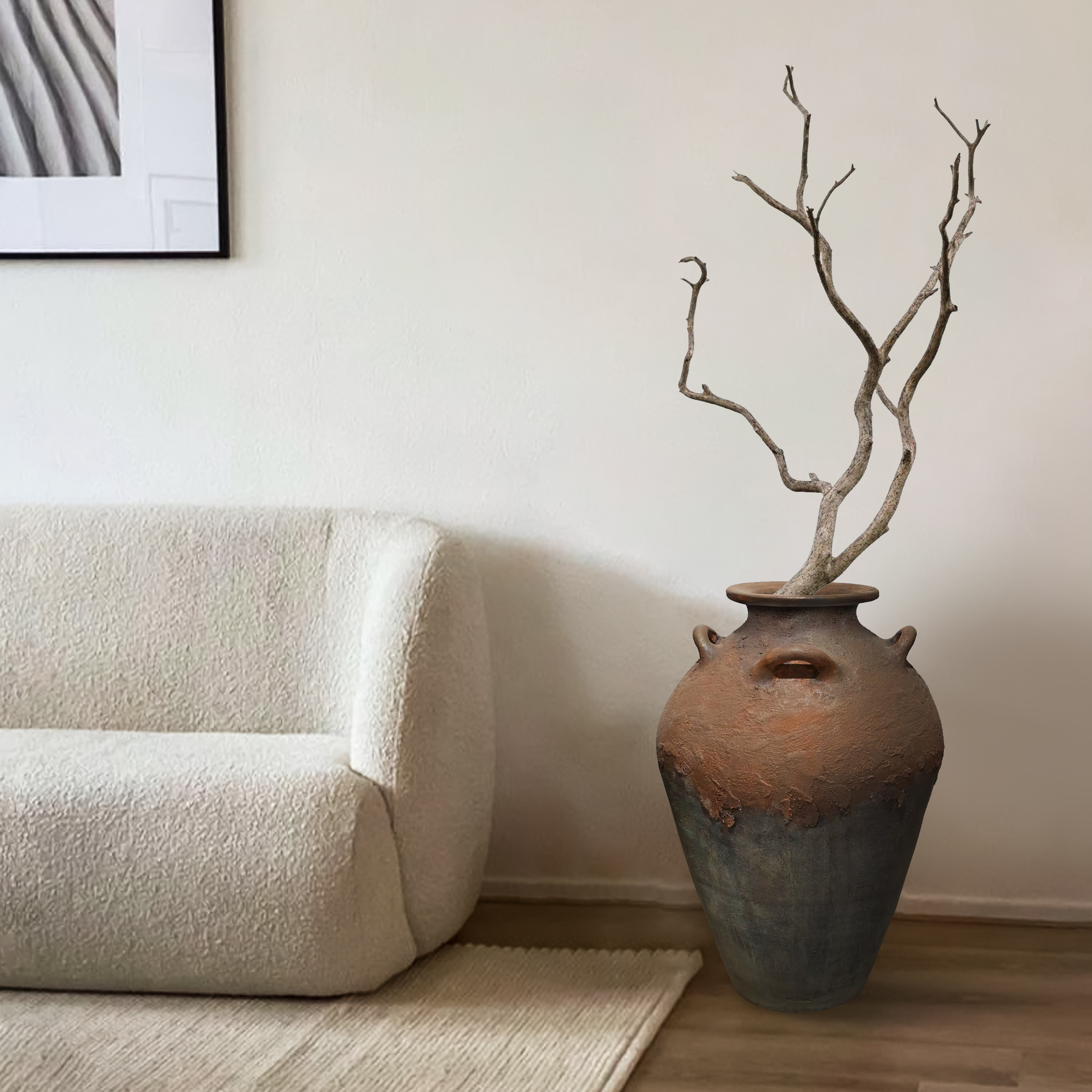 Ваза керамічна Гончарна Теракотовий мат | 60 см