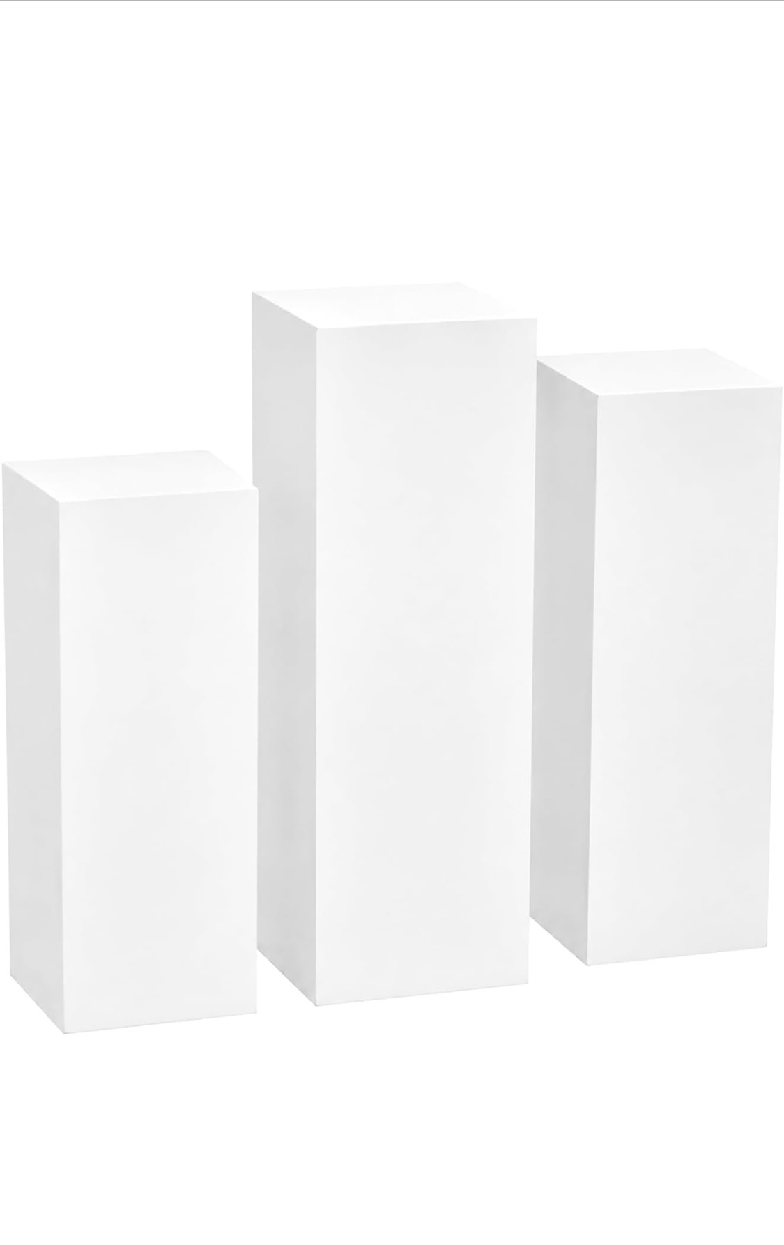Metal White Pedestal Stands 