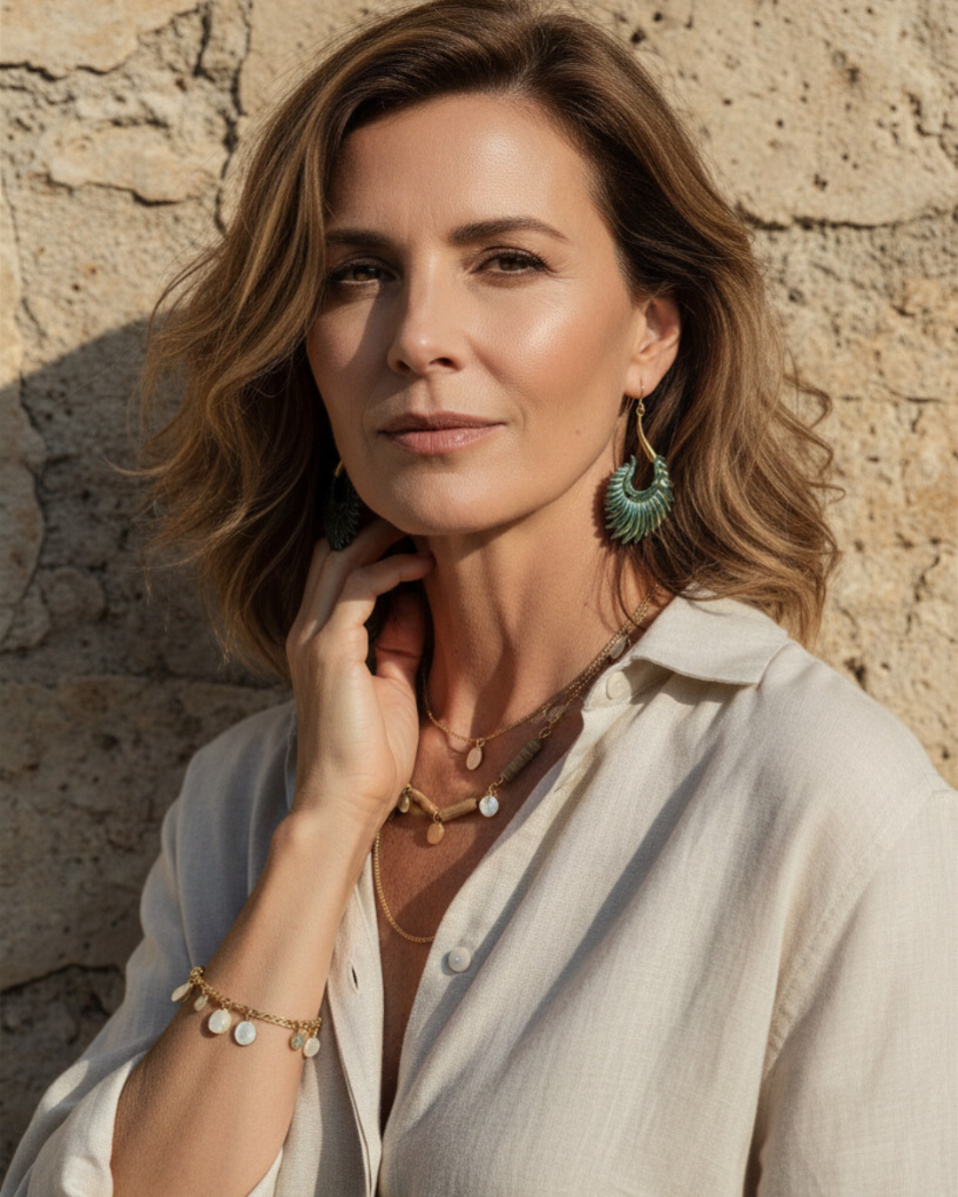 Abalone Carved Earrings