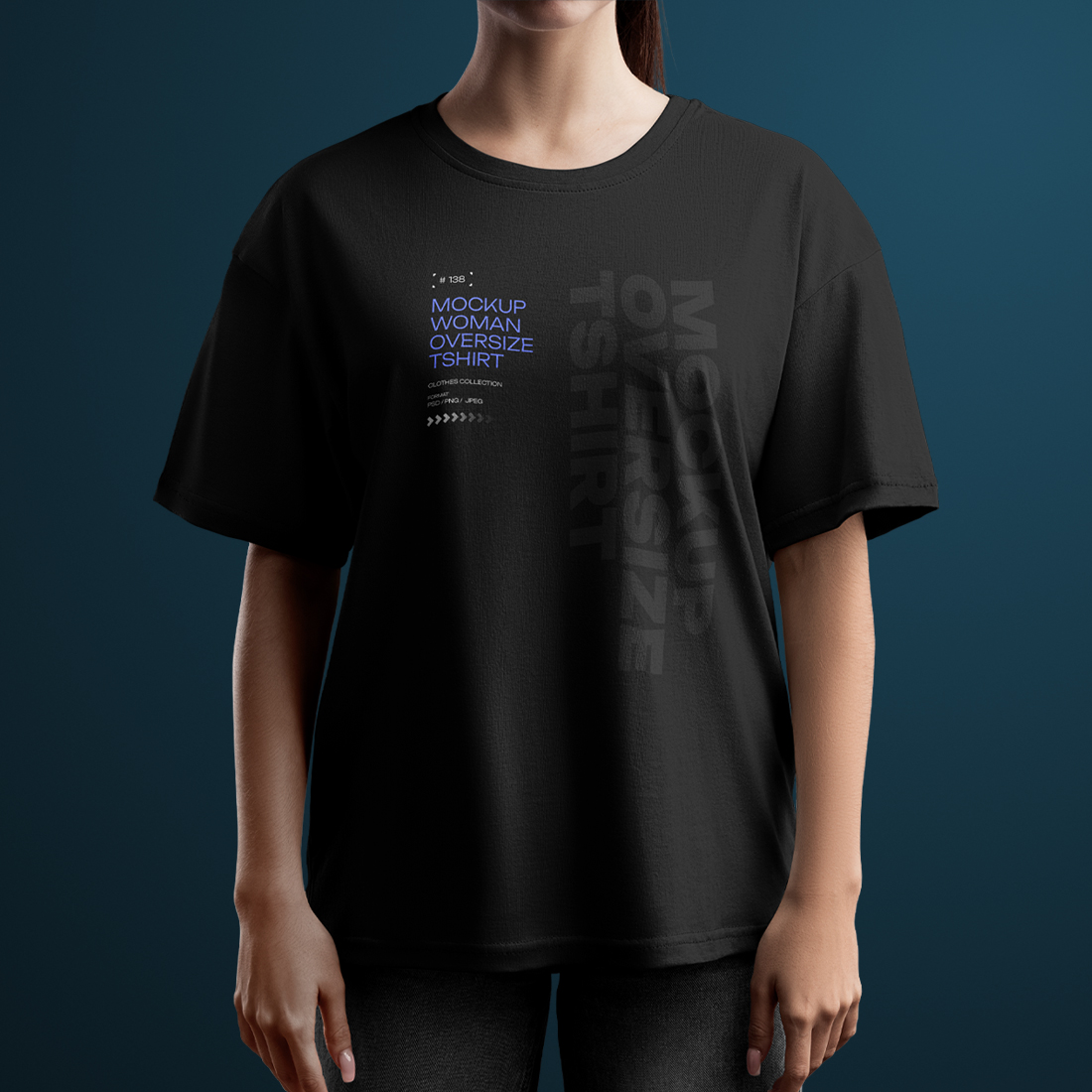 5 Mockups Woman Oversize T-Shirt