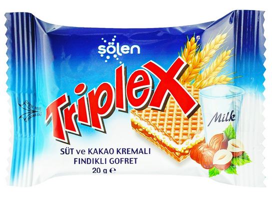 Вафли Triplex с фундуком, молоком и какао кремом 20г