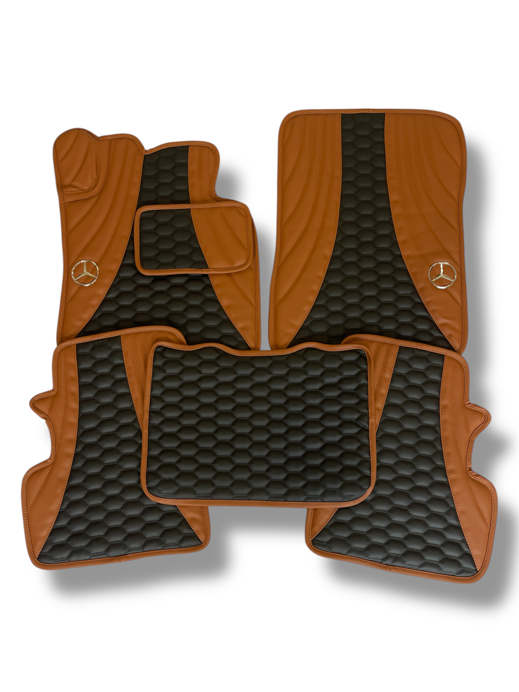 Килимки з екошкіри у дизайні Комбінований для Audi, BMW, Mecedes, Porshe, Toyot, Skoda, VW etc