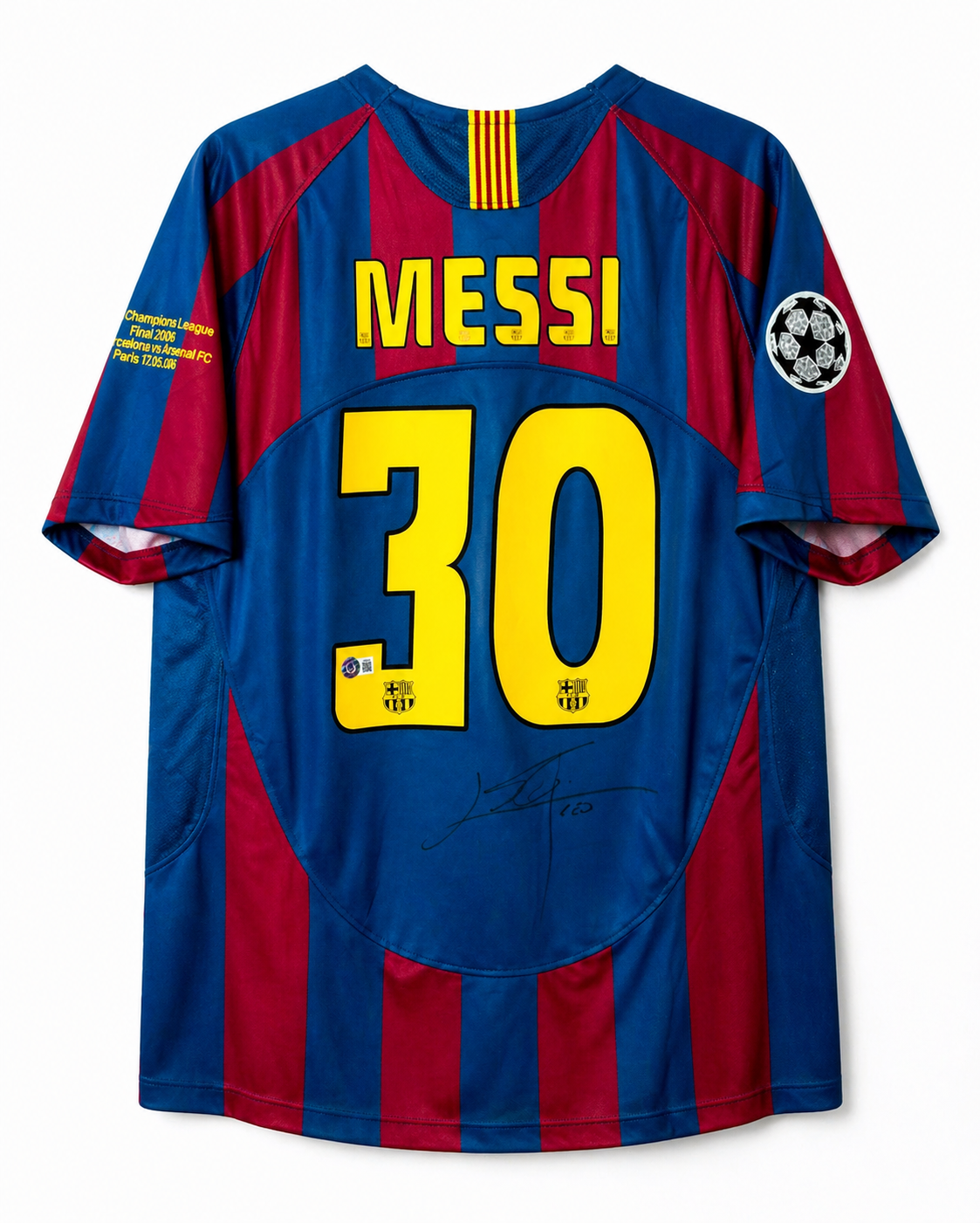 MESSI JERSEY BARCELONA #30 CERTIFICADO BECKETT