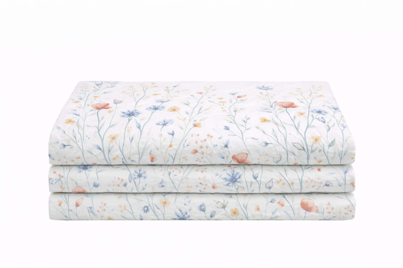 Простирадло ранфорс принт без гумки  "Маки"