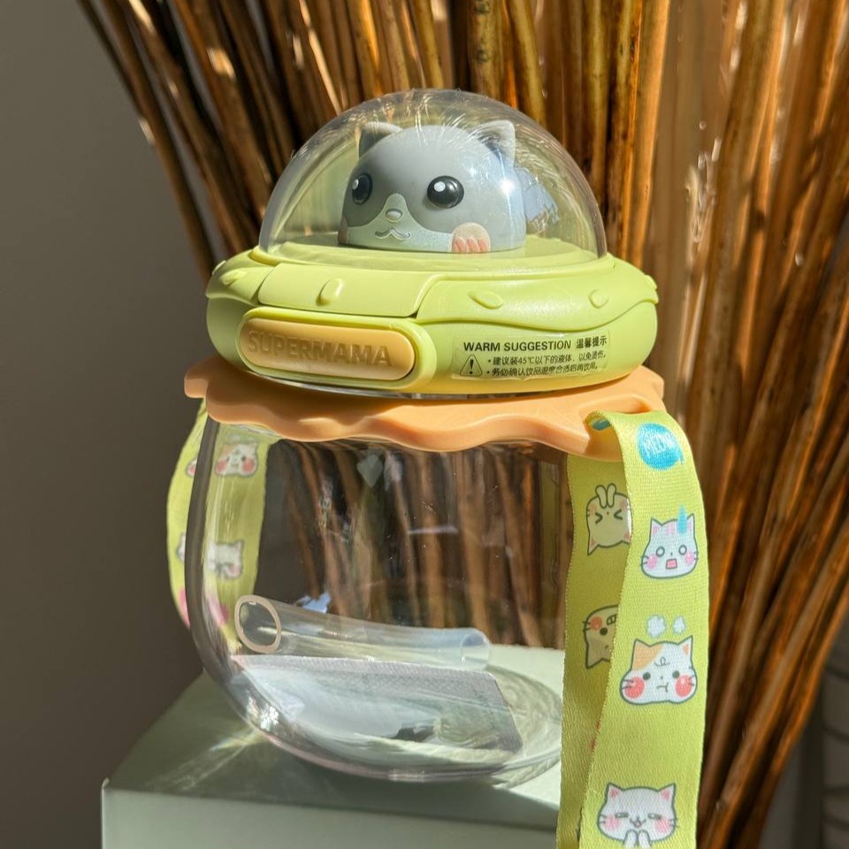 Пляшечка "Super mama" котик 600 мл